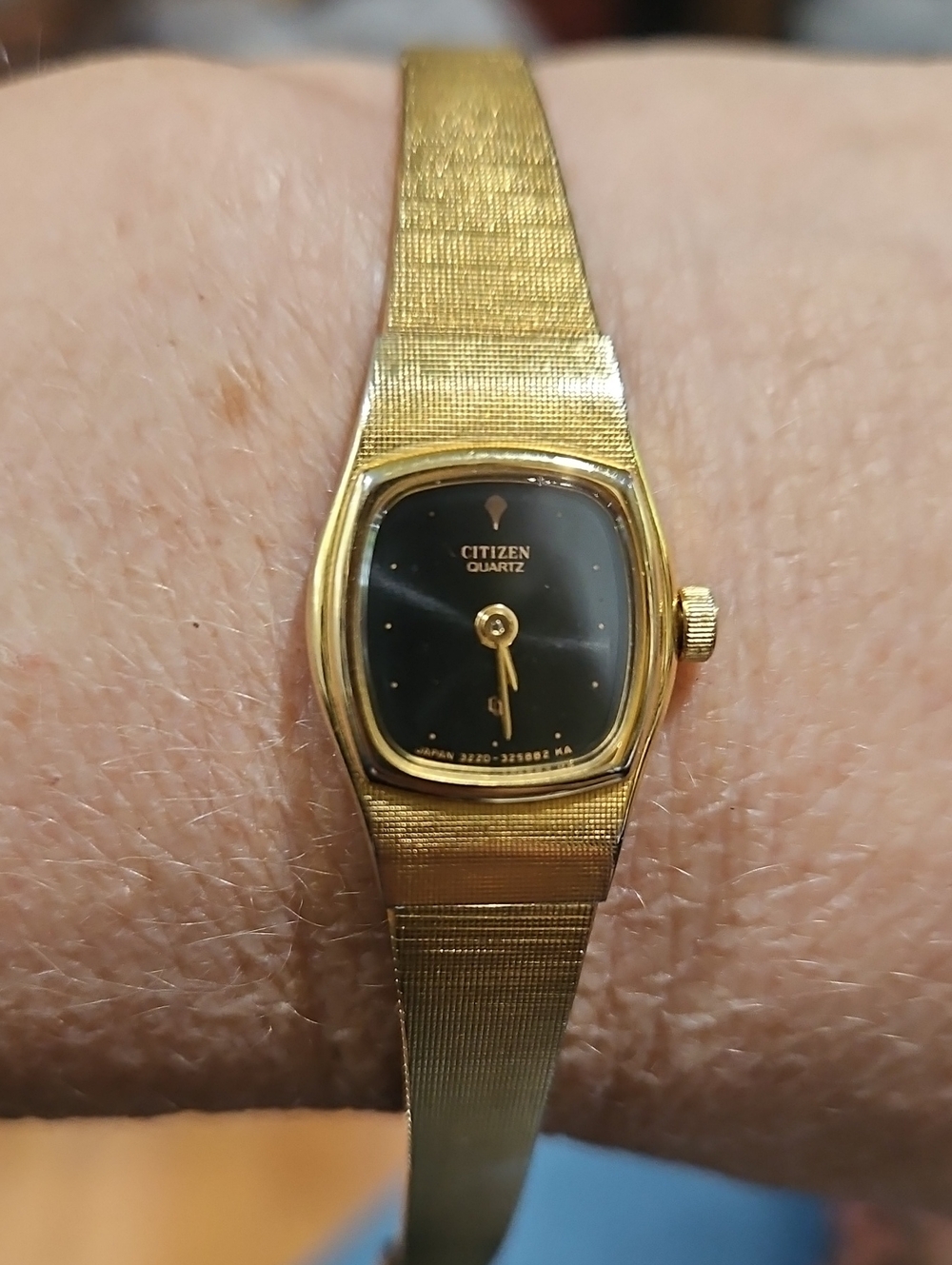 Citizen Women's Gold Tone Watch with Black Dial